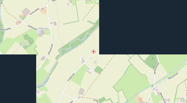 Kaart van de omgeving van de melding