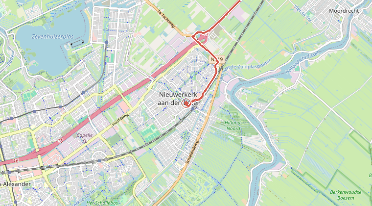 Kaart van de omgeving van de melding