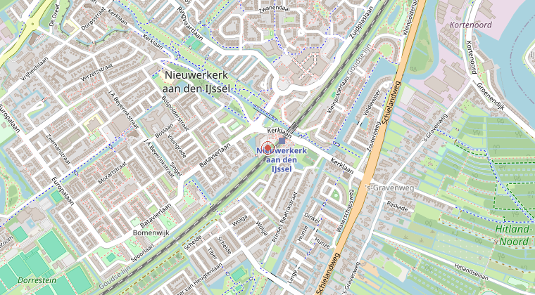 Kaart van de omgeving van de melding