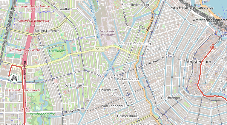Kaart van de omgeving van de melding