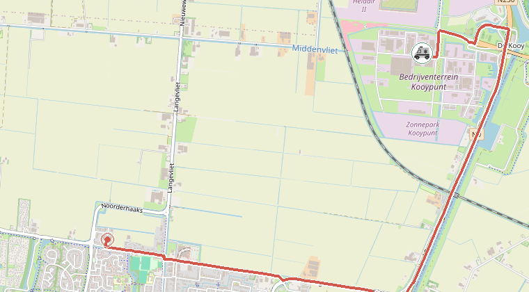 Kaart van de omgeving van de melding