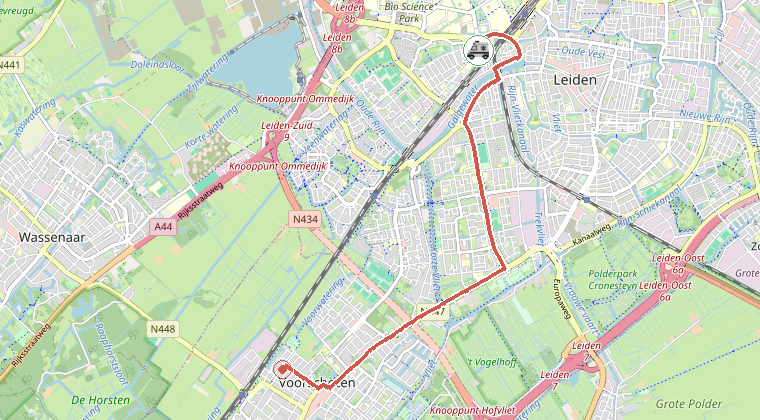 Kaart van de omgeving van de melding
