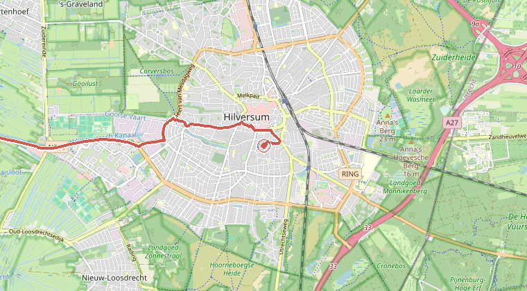 Kaart van de omgeving van de melding