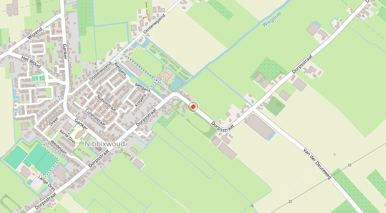Kaart van de omgeving van de melding