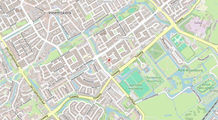 Kaart van de omgeving van de melding