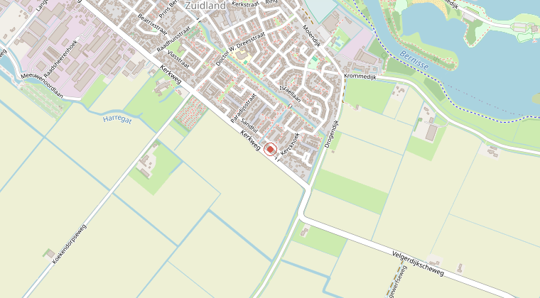 Kaart van de omgeving van de melding