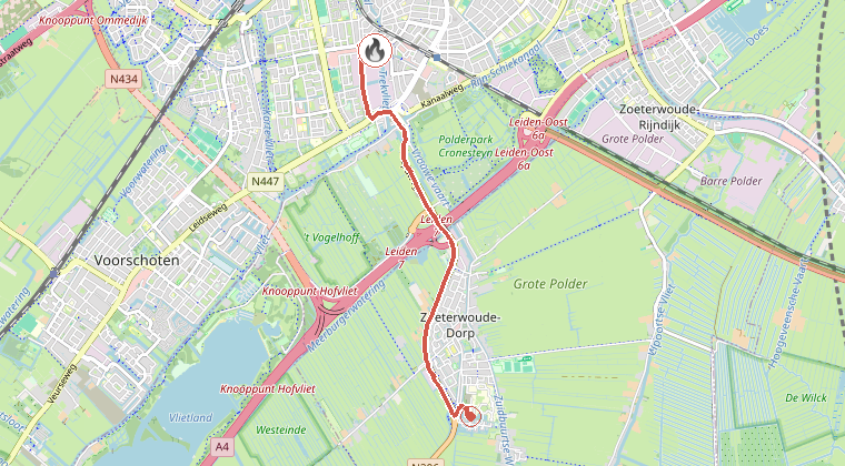 Kaart van de omgeving van de melding