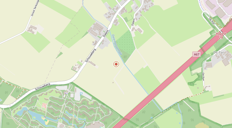 Kaart van de omgeving van de melding
