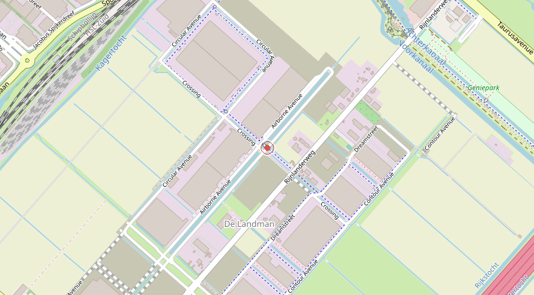 Kaart van de omgeving van de melding