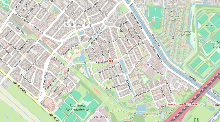 Kaart van de omgeving van de melding