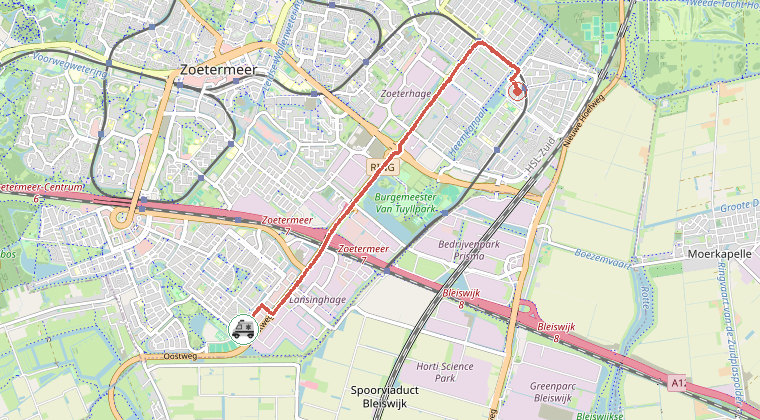Kaart van de omgeving van de melding