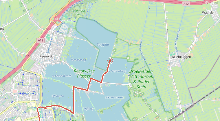 Kaart van de omgeving van de melding