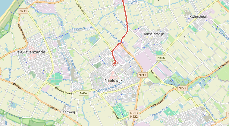 Kaart van de omgeving van de melding