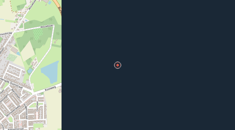 Kaart van de omgeving van de melding