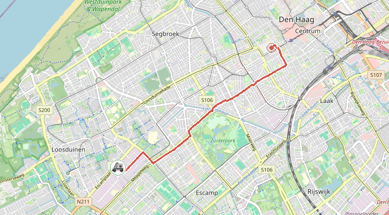 Kaart van de omgeving van de melding