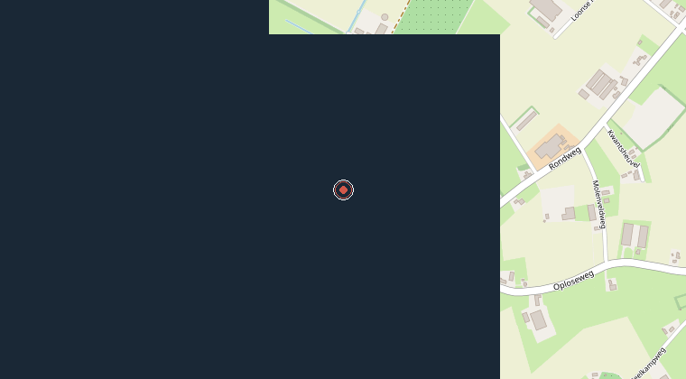 Kaart van de omgeving van de melding