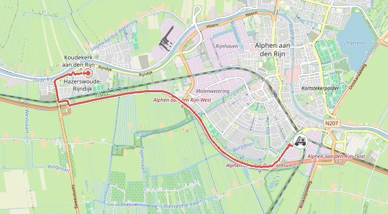 Kaart van de omgeving van de melding