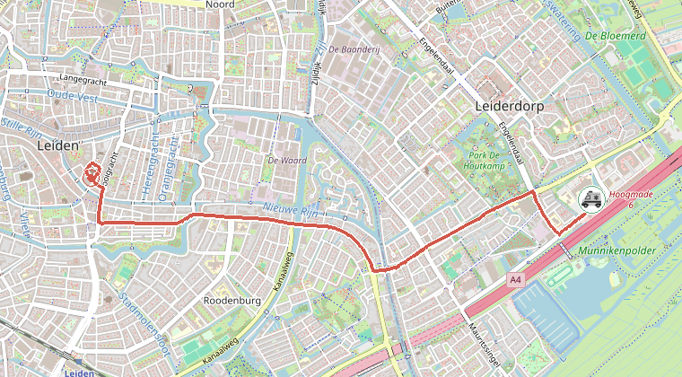 Kaart van de omgeving van de melding