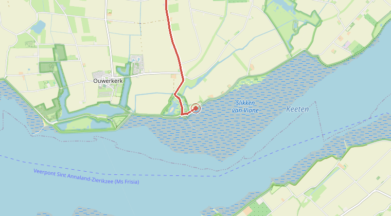Kaart van de omgeving van de melding