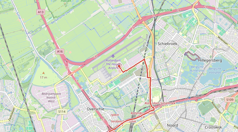 Kaart van de omgeving van de melding