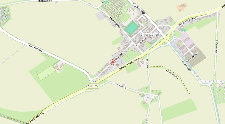 Kaart van de omgeving van de melding