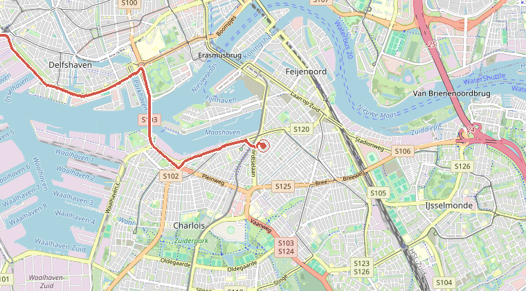 Kaart van de omgeving van de melding