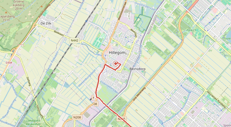 Kaart van de omgeving van de melding