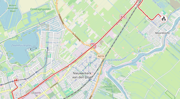Kaart van de omgeving van de melding