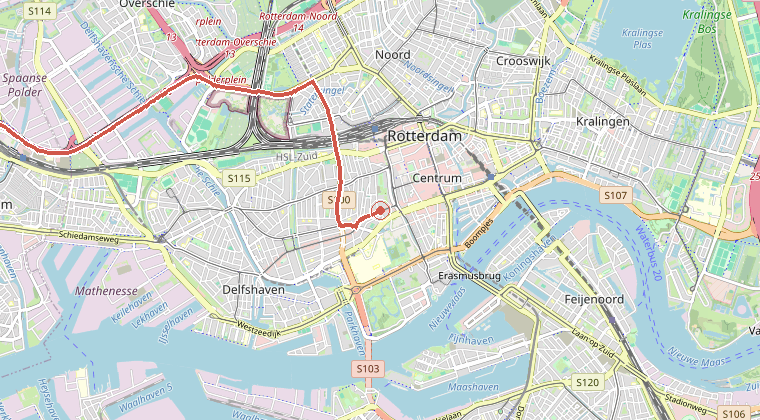 Kaart van de omgeving van de melding