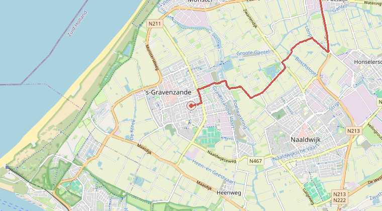 Kaart van de omgeving van de melding
