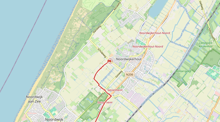 Kaart van de omgeving van de melding