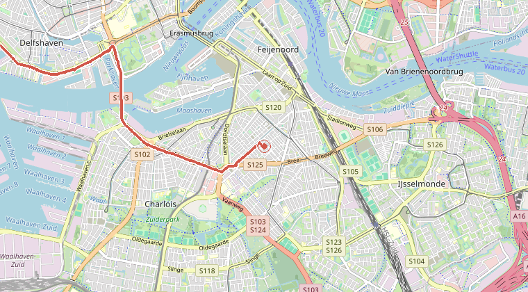 Kaart van de omgeving van de melding