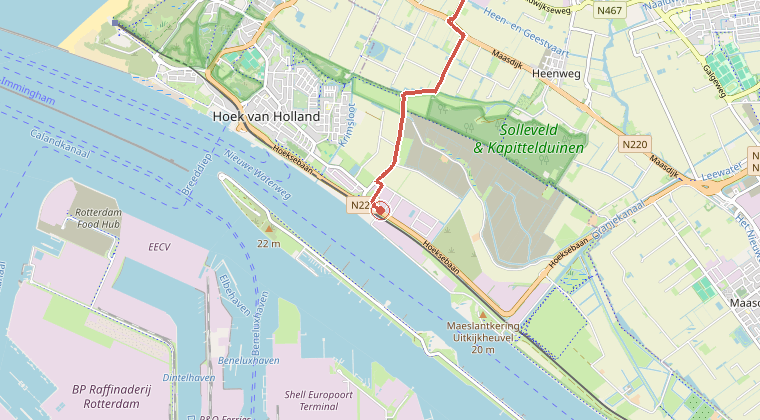 Kaart van de omgeving van de melding