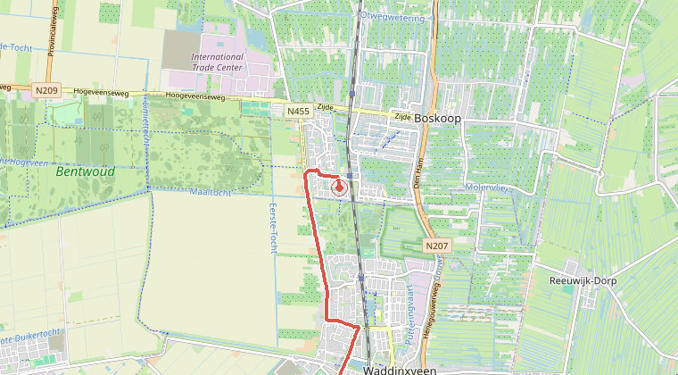 Kaart van de omgeving van de melding