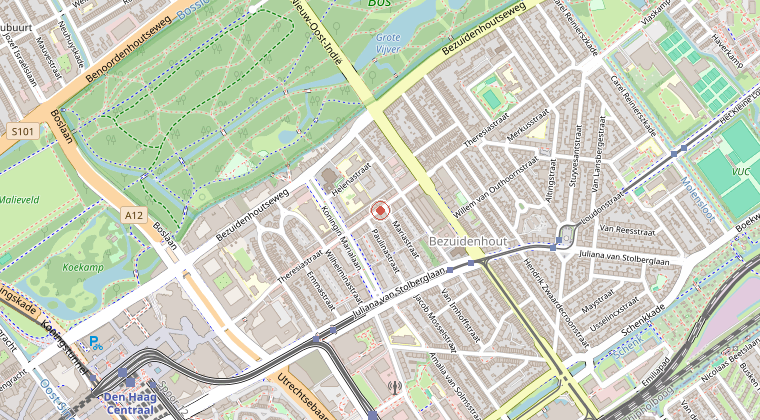 Kaart van de omgeving van de melding