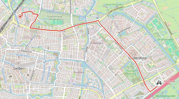 Kaart van de omgeving van de melding