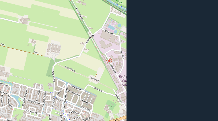 Kaart van de omgeving van de melding