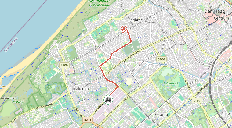 Kaart van de omgeving van de melding