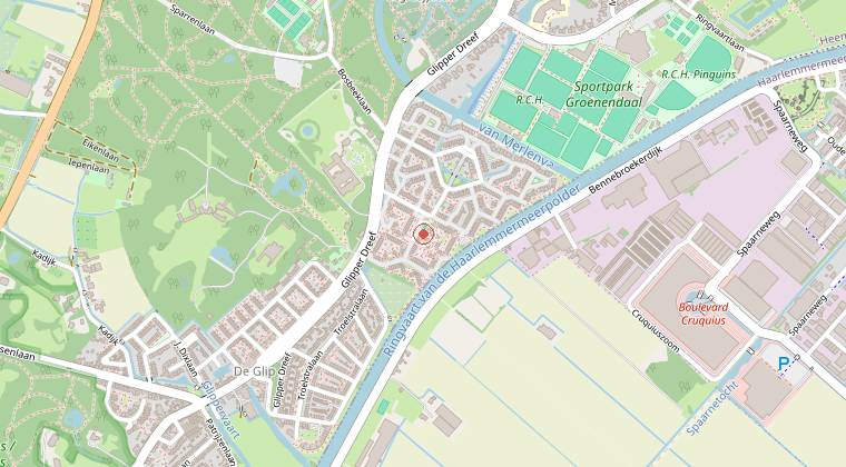Kaart van de omgeving van de melding
