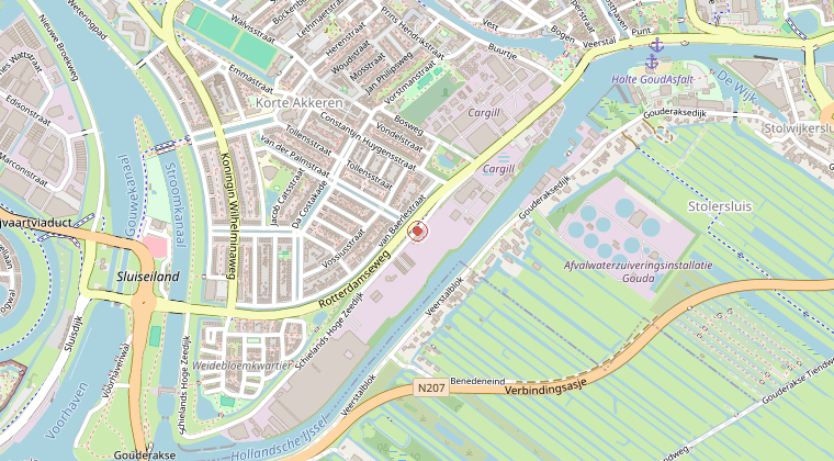 Kaart van de omgeving van de melding