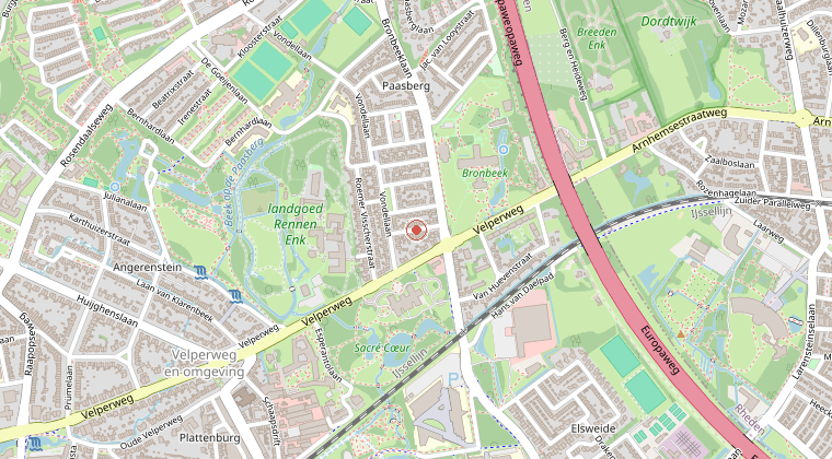 Kaart van de omgeving van de melding