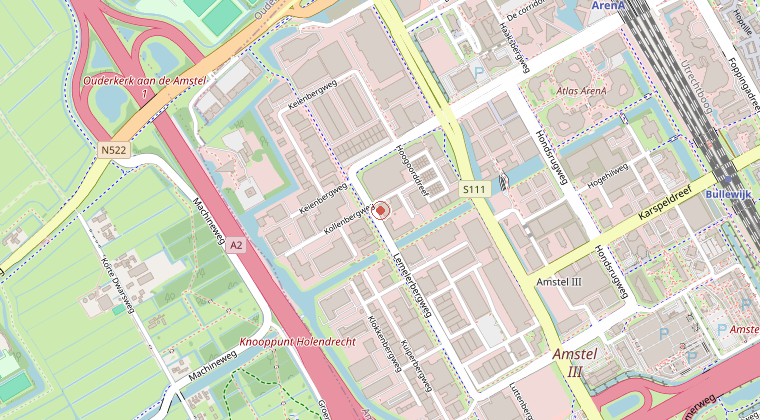 Kaart van de omgeving van de melding