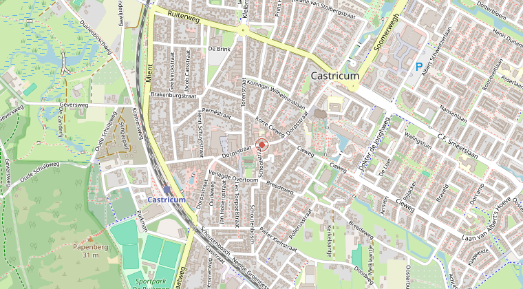 Kaart van de omgeving van de melding