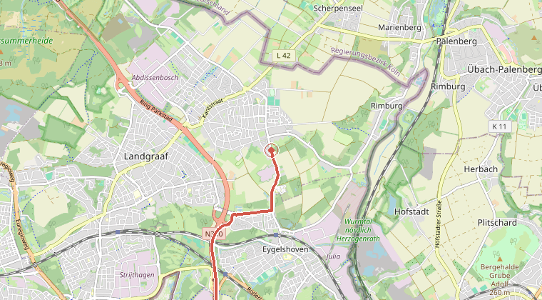 Kaart van de omgeving van de melding