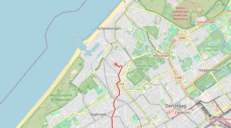 Kaart van de omgeving van de melding