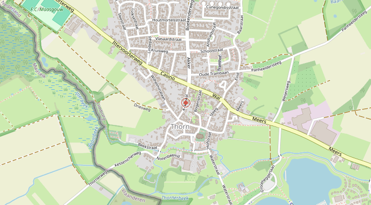 Kaart van de omgeving van de melding