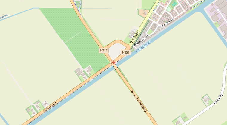 Kaart van de omgeving van de melding
