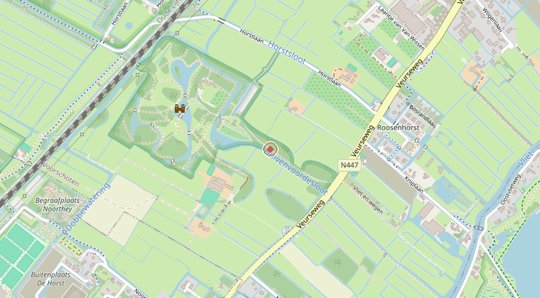 Kaart van de omgeving van de melding