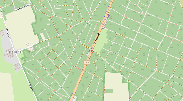 Kaart van de omgeving van de melding