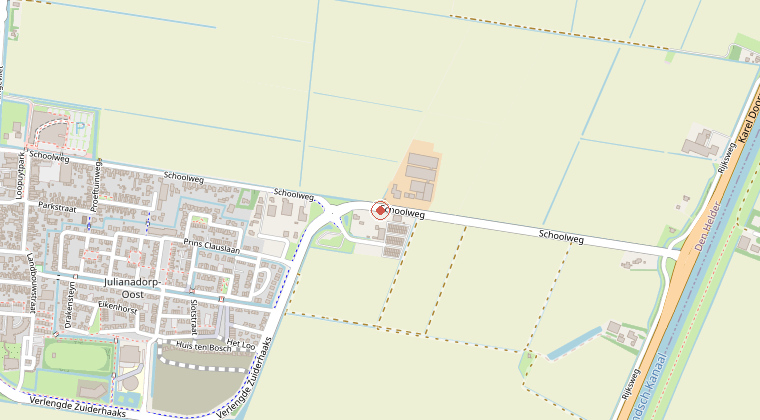 Kaart van de omgeving van de melding